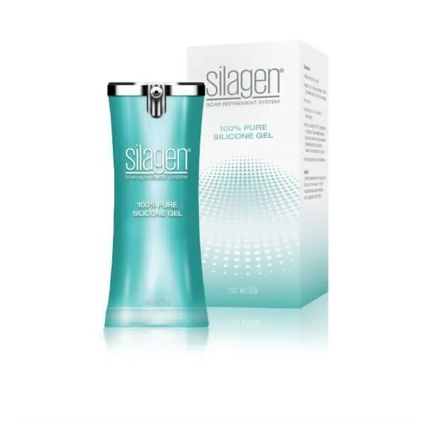 Silagen 100% pure silicone gel for scar refinement.